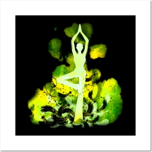 Yoga light lime Posters and Art